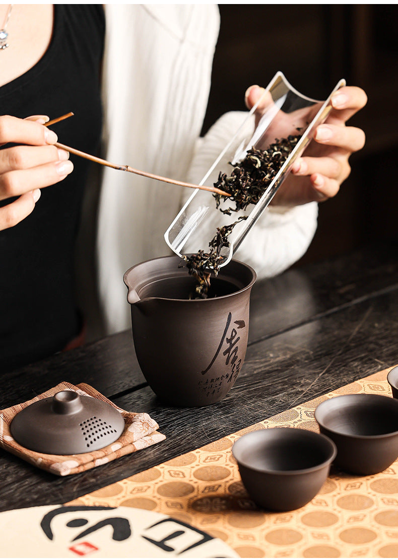 Travel Tea Set One Pot With Three Cups Gaiwan 茶壶盖碗3茶杯