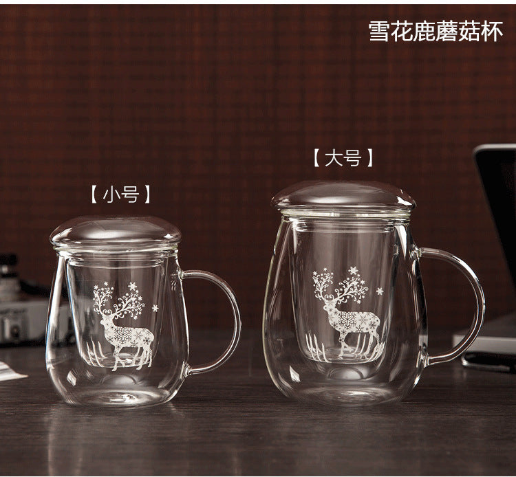 【SG Fast Delivery】Glass Tea Cup With Infuser