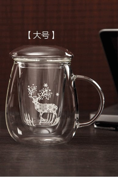 【SG Fast Delivery】Glass Tea Cup With Infuser